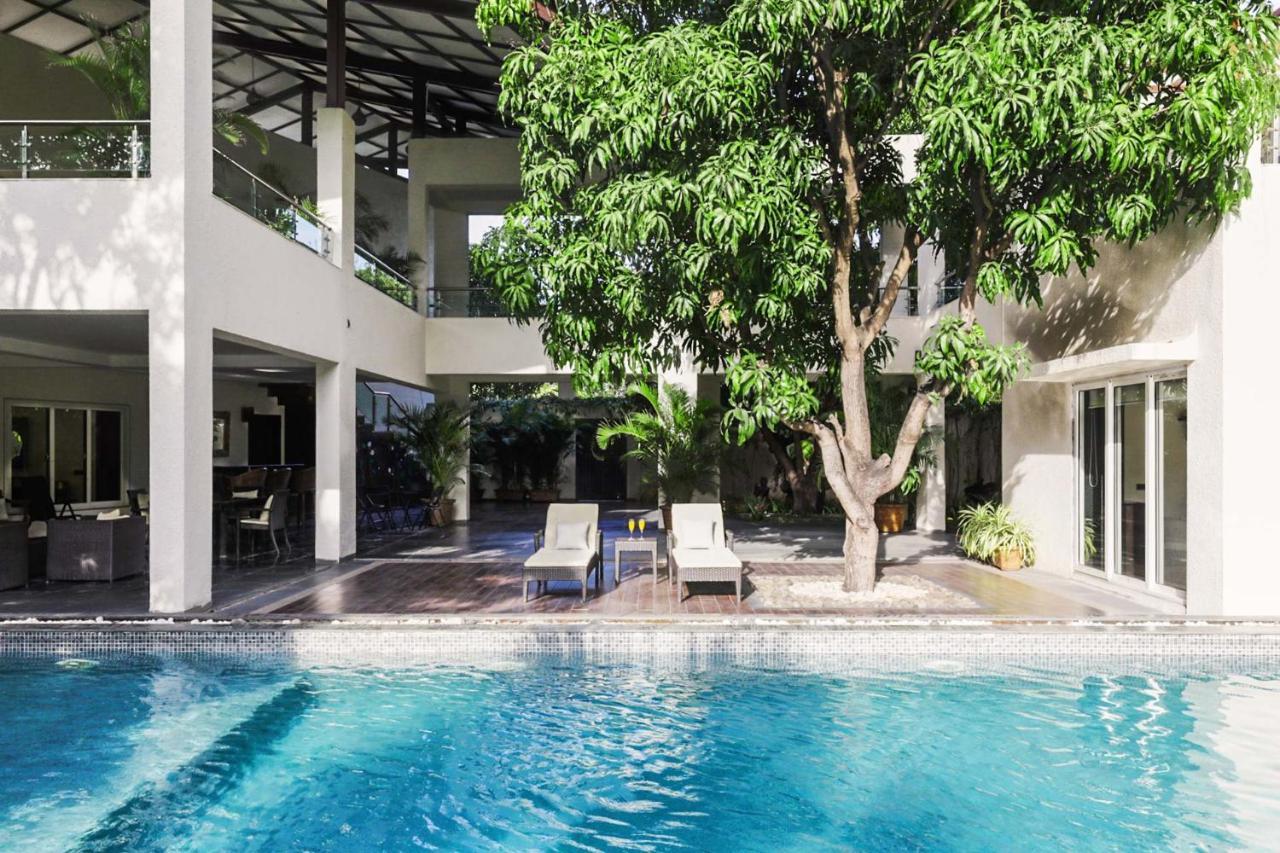 The Leaf By Stayvista - An Enchanting Escape Offering A Pool, Terrace, Lush Lawn, Contemporary Interiors, And Indoor Games Alībāg Εξωτερικό φωτογραφία